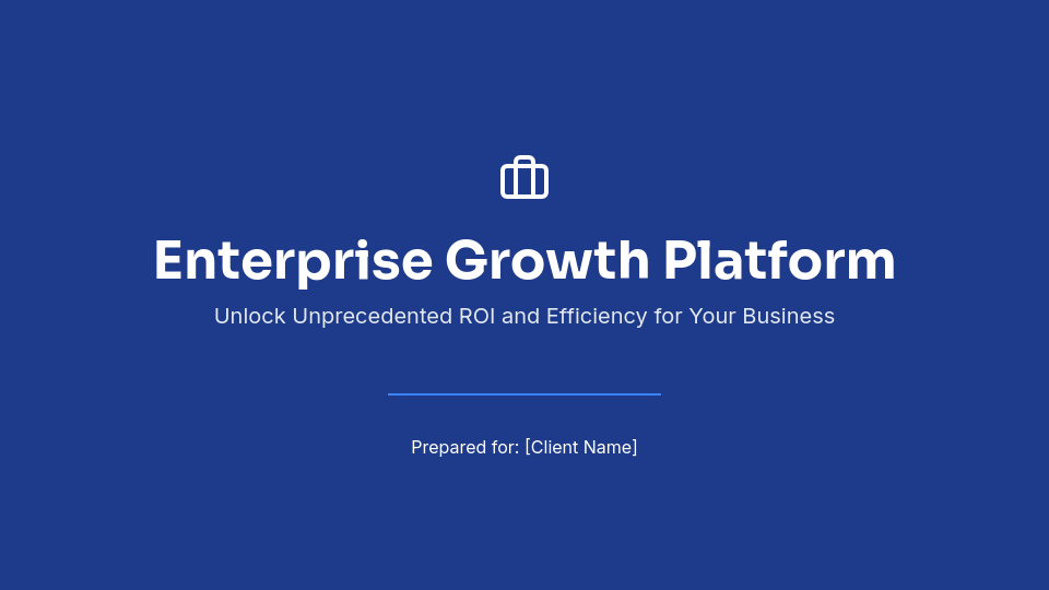 Enterprise Sales Deck for High-Ticket Deals